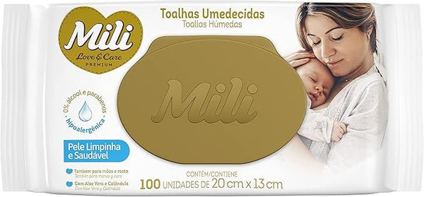Toalha Umedecida Love & Care Com 100 Unidades