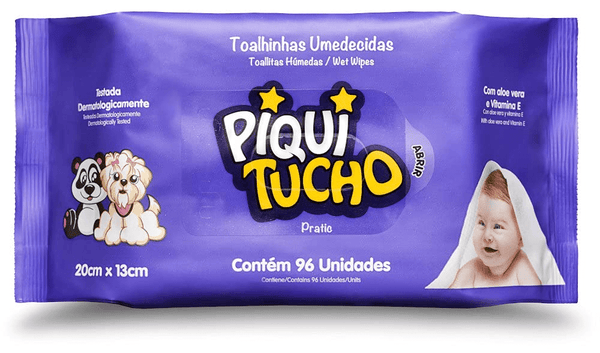 Toalha Umedecida Pratic Piquitucho Com 96 Unidades