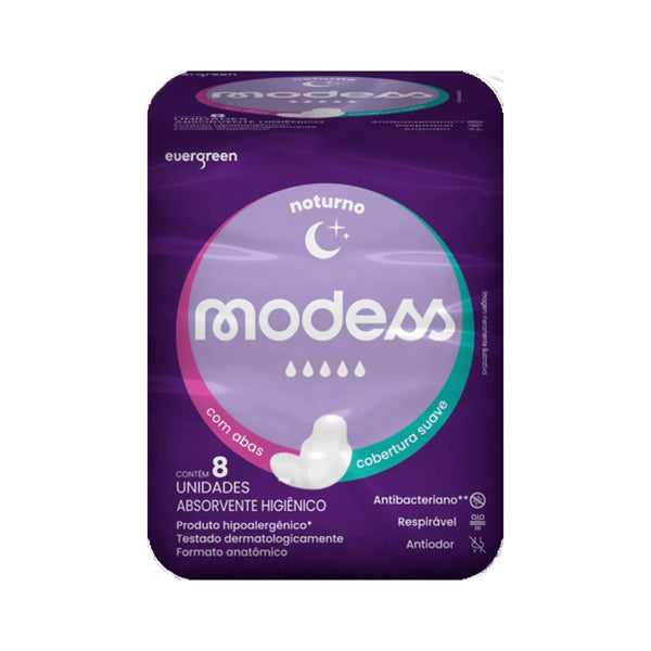 Absorvente Modess Noturno Com Abas 8 unidades