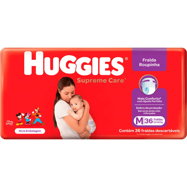 Fralda Roupinha Huggies Supreme Care M Com 36 Unidades