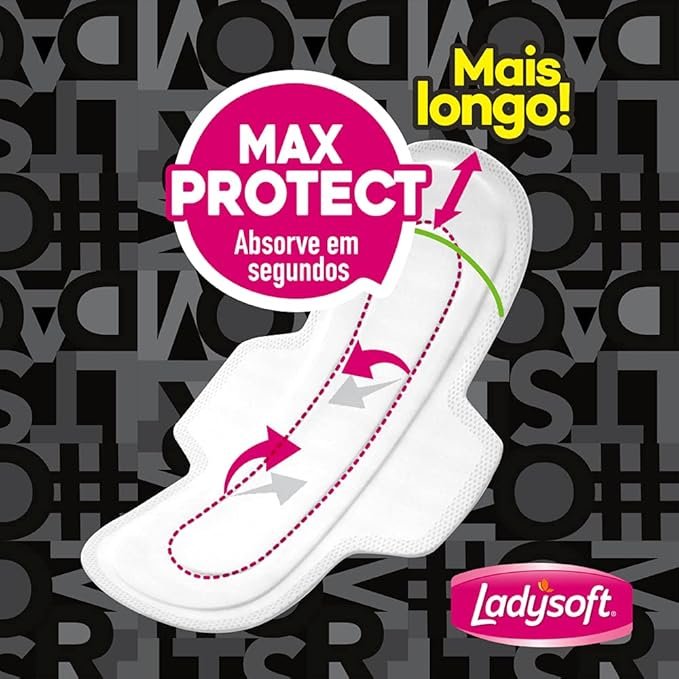 Absorvente Ladysoft Noturno Suave Com Abas 16 Unidades