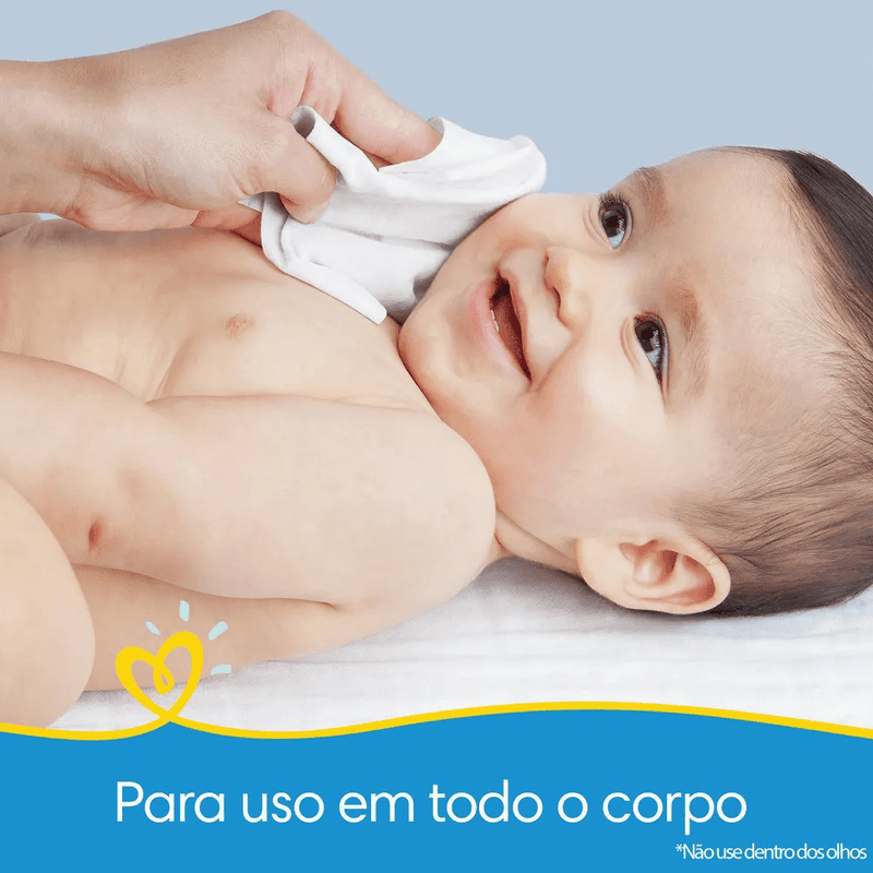 Lenços Umedecidos Pampers Splashers Baby Shark Com 48 Unidades