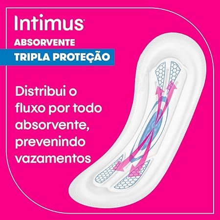 Absorvente Intimus Gel Tripla Proteção Suave Sem Abas 8 Unidades