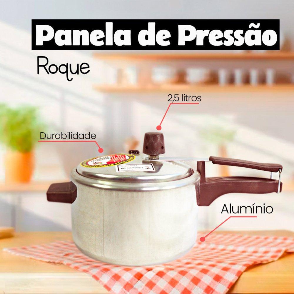 Panela de Pressão Alumínio Roque 2,5 Litros