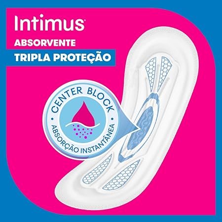 Absorvente Intimus Gel Tripla Proteção Suave Sem Abas 8 Unidades