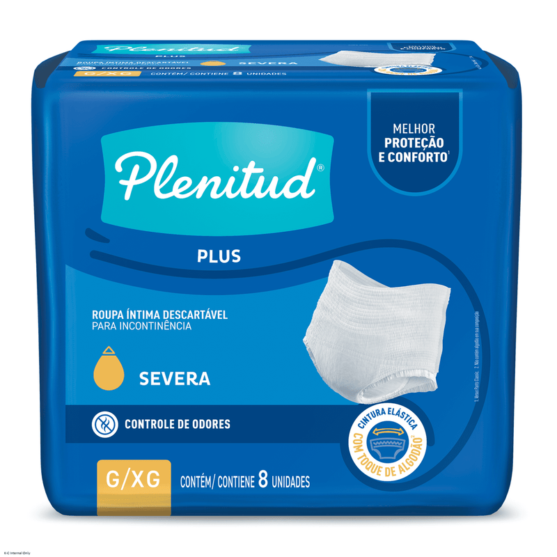 Fralda Geriátrica Descartável Plenitud Protect Plus G/XG Com 8 Unidades