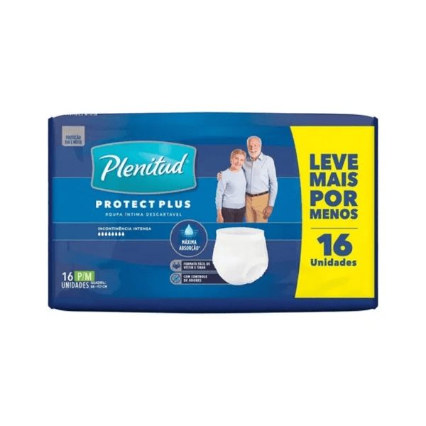 Fralda Geriatrica Plenitud Protect Plus P/M Com 16 Unidades