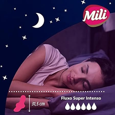 Absorvente Mili Noturno Suave Com Abas 16 Unidades
