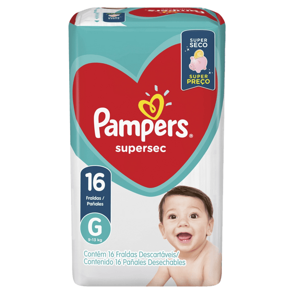 Fralda Pampers Supersec Jumbinho G Com 16 Unidades