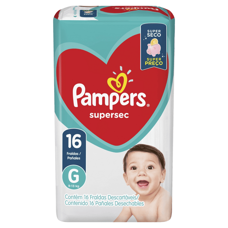Fralda Pampers Supersec Jumbinho G Com 16 Unidades