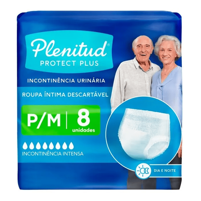 Fralda Geriátrica Plenitud Protect Plus P/M Com 8 Unidades