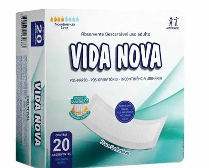 Absorvente Geriátrico Vida Nova Com 20 Unidades