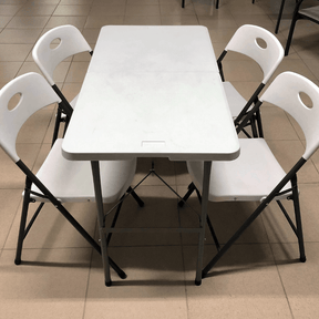 Mesa Maleta Multiuso Dobrável 1.22x0.61x0x74 - Branco