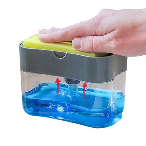 Dispenser 2 em 1 - Porta Detergente e Porta Esponja